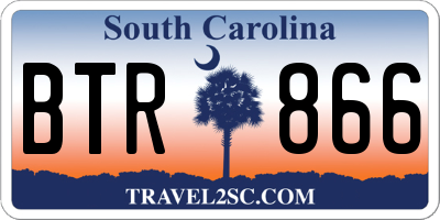 SC license plate BTR866