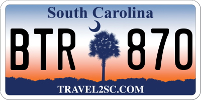 SC license plate BTR870