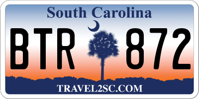 SC license plate BTR872