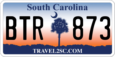 SC license plate BTR873