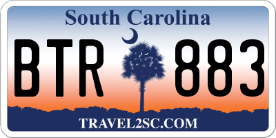 SC license plate BTR883
