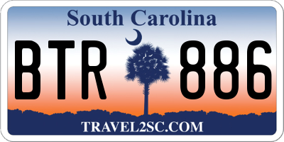 SC license plate BTR886