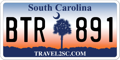 SC license plate BTR891