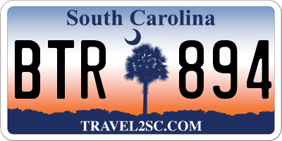 SC license plate BTR894