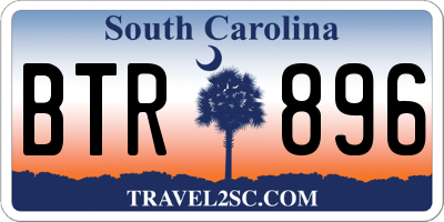 SC license plate BTR896