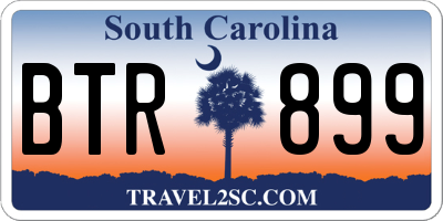 SC license plate BTR899