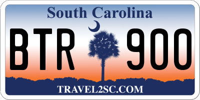 SC license plate BTR900