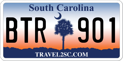 SC license plate BTR901
