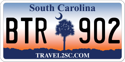 SC license plate BTR902