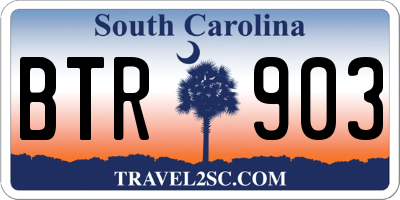 SC license plate BTR903