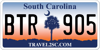 SC license plate BTR905