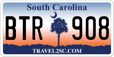 SC license plate BTR908