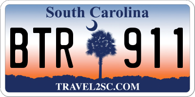 SC license plate BTR911