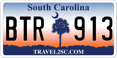 SC license plate BTR913