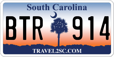 SC license plate BTR914