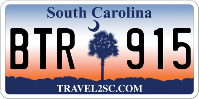 SC license plate BTR915