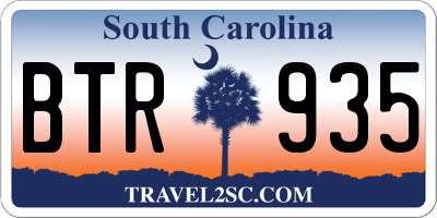SC license plate BTR935