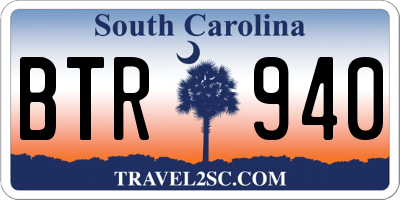 SC license plate BTR940