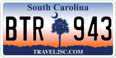 SC license plate BTR943
