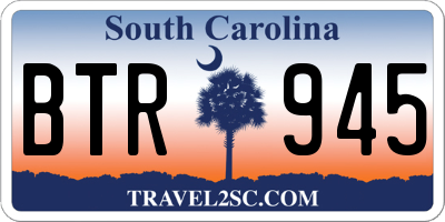 SC license plate BTR945