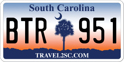 SC license plate BTR951
