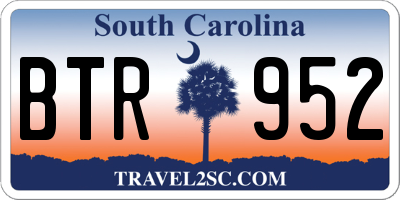 SC license plate BTR952