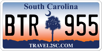 SC license plate BTR955