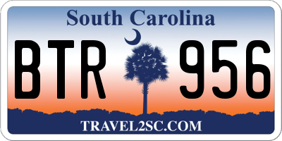 SC license plate BTR956