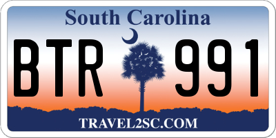 SC license plate BTR991