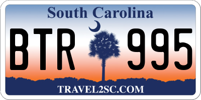 SC license plate BTR995