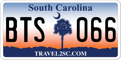 SC license plate BTS066