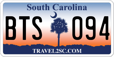 SC license plate BTS094