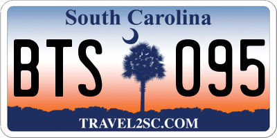 SC license plate BTS095