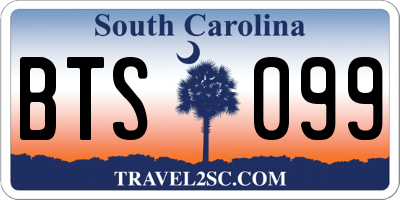 SC license plate BTS099