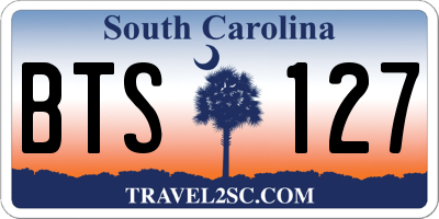 SC license plate BTS127