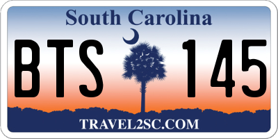 SC license plate BTS145