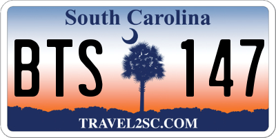 SC license plate BTS147