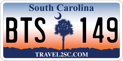 SC license plate BTS149