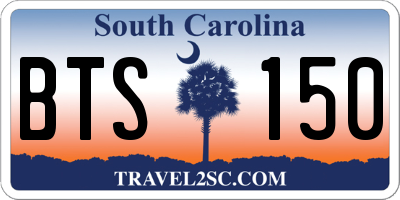 SC license plate BTS150