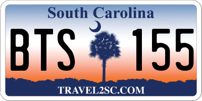 SC license plate BTS155
