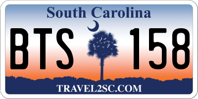 SC license plate BTS158