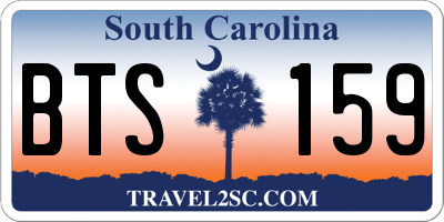 SC license plate BTS159
