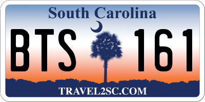 SC license plate BTS161