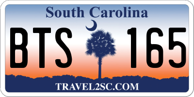 SC license plate BTS165