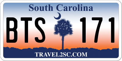 SC license plate BTS171