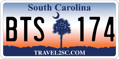 SC license plate BTS174