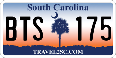 SC license plate BTS175