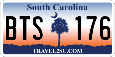 SC license plate BTS176