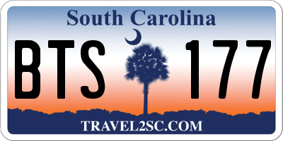 SC license plate BTS177