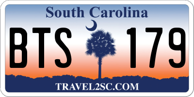 SC license plate BTS179
